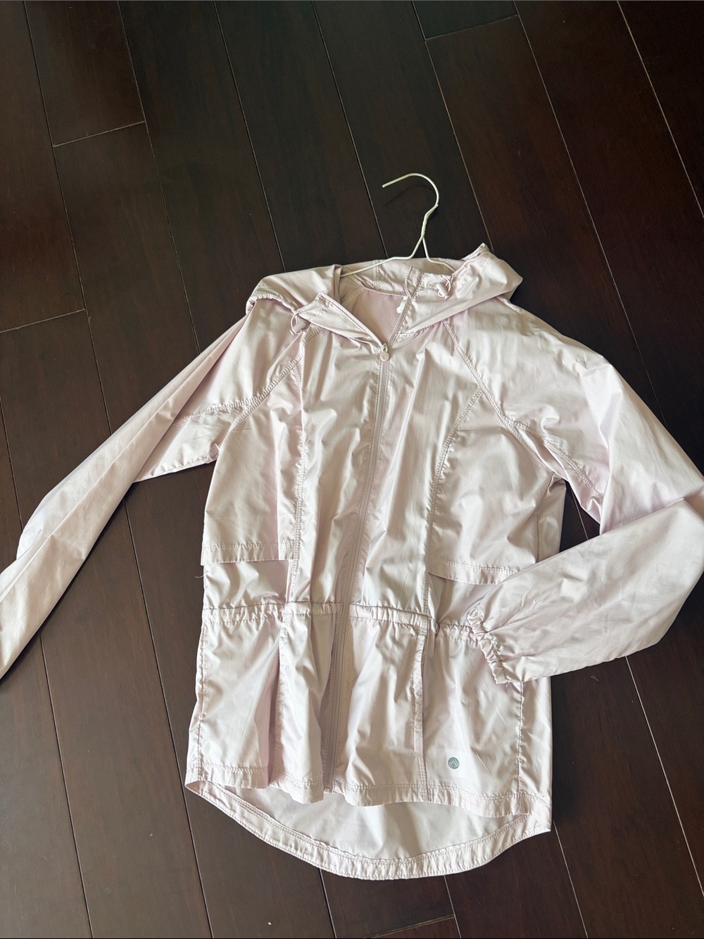 Lightweight Hooded Windbreaker Jacket - Pale Pink